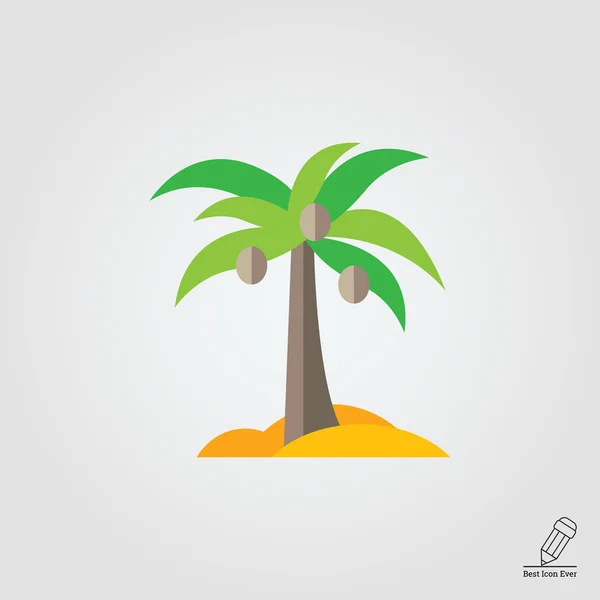 Икона кокосовых пальм — стоковый вектор
