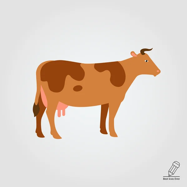 Koe pictogram — Stockvector