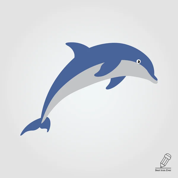 Dolphin ikona — Stockový vektor