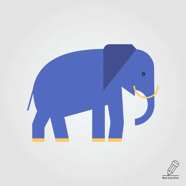 Elefante icono — Vector de stock