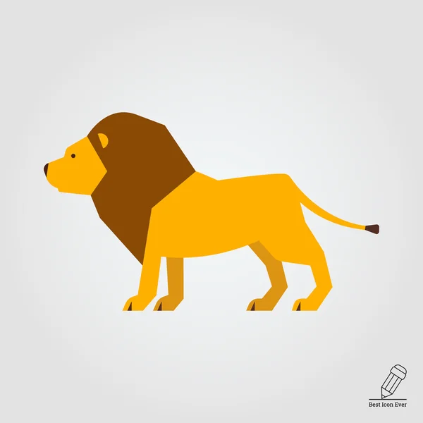 Icône de lion — Image vectorielle