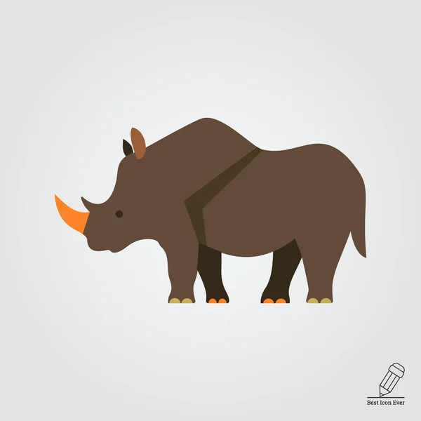 Icono de rinoceronte — Vector de stock