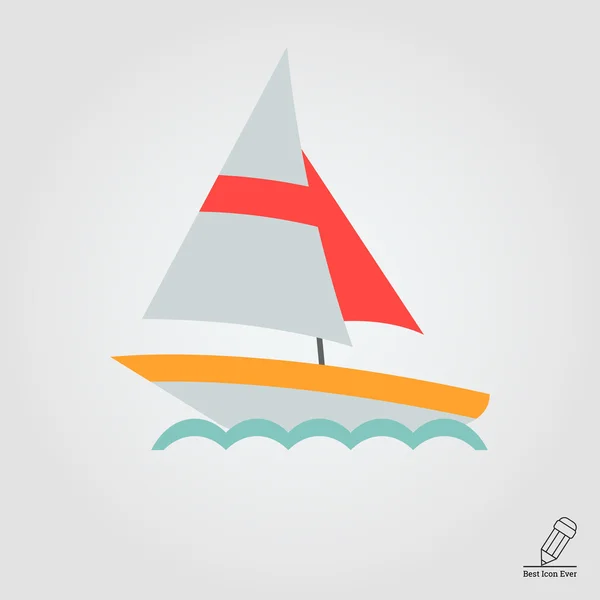 Icône de voilier — Image vectorielle
