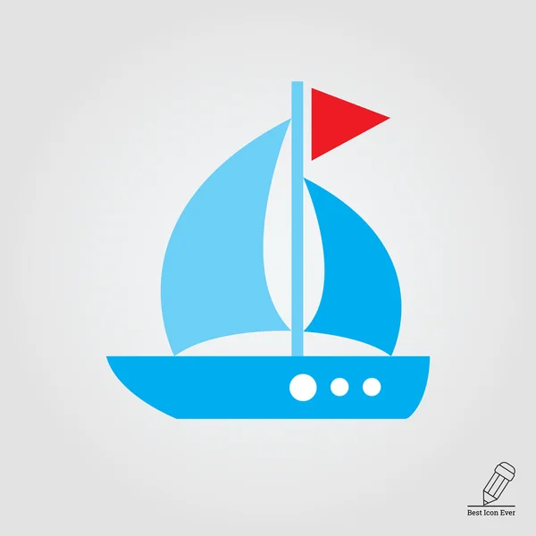 Buque de vela — Vector de stock