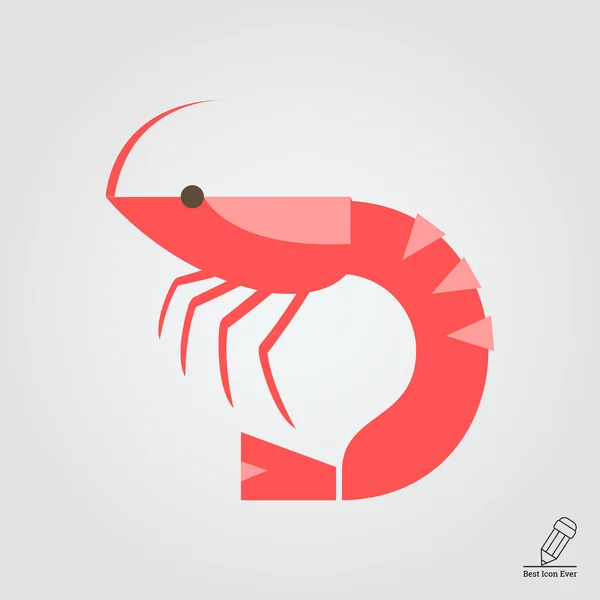 Icono de camarones — Vector de stock