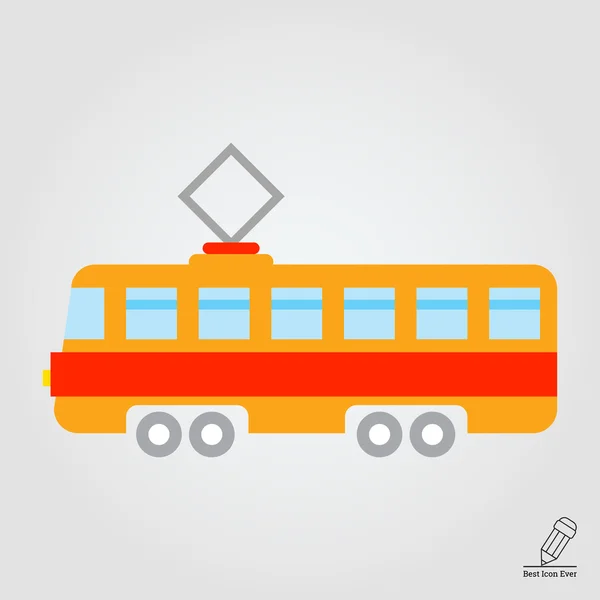 Tram pictogram — Stockvector