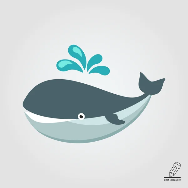 Icono de ballena — Archivo Imágenes Vectoriales