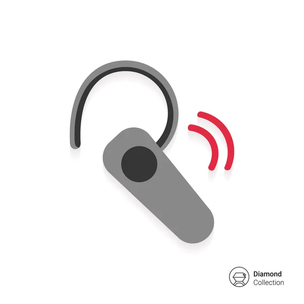 Auscultadores Bluetooth — Vetor de Stock
