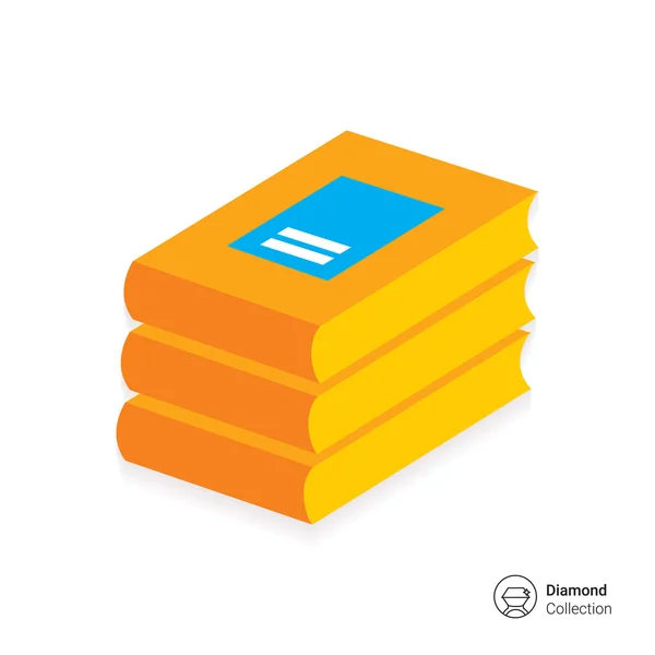 Books stack icon — Stock Vector