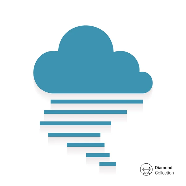 Nublado con niebla — Archivo Imágenes Vectoriales