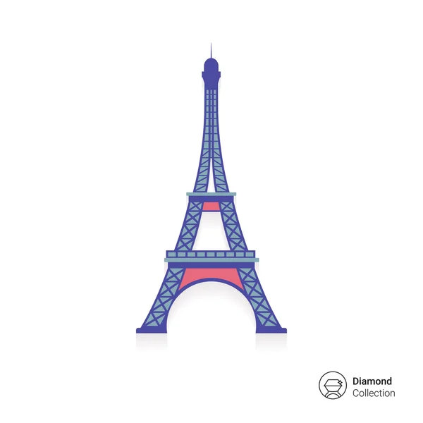 Ikon menara eiffel - Stok Vektor