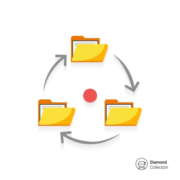 Circulación de documentos — Vector de stock