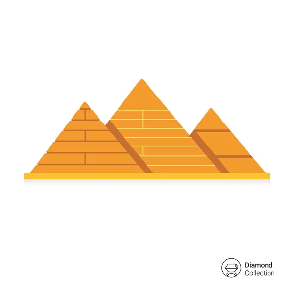 Giza pyramids icon — Stock Vector