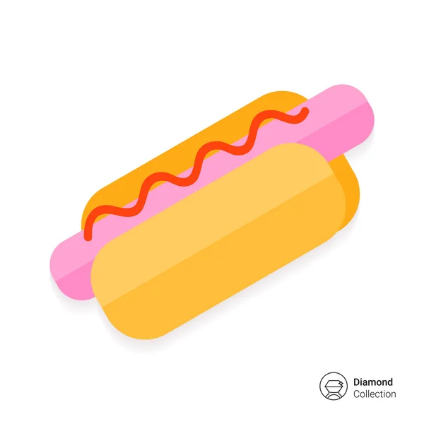 Hotdog pictogram — Stockvector