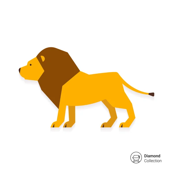 Icône de lion — Image vectorielle