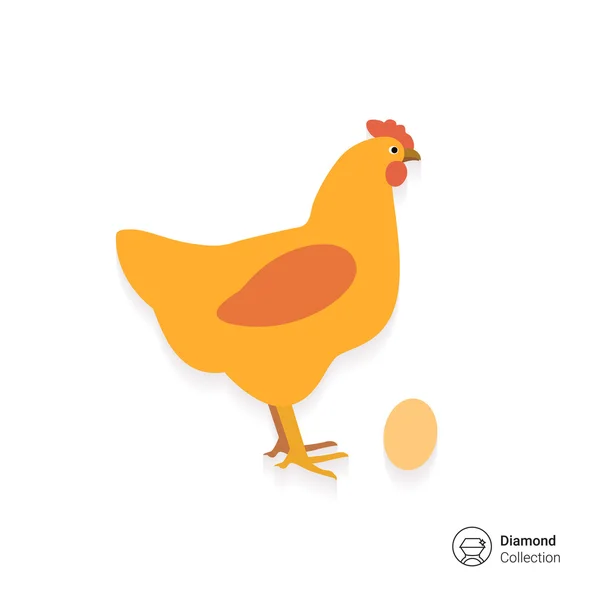 मुर्गी प्रतीक — स्टॉक वेक्टर
