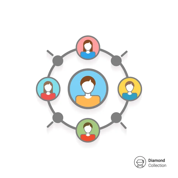 Social network design Stock Vector Image by ©yupiramos 47894567