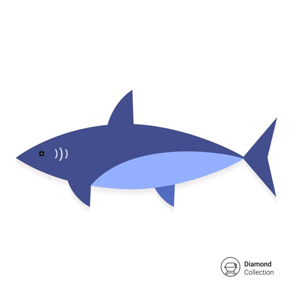 Icono de tiburón — Vector de stock