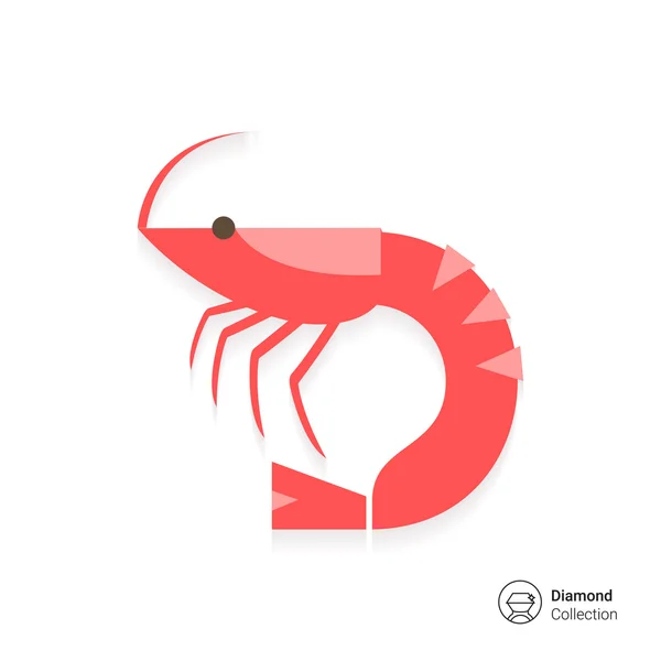 Icono de camarones — Vector de stock