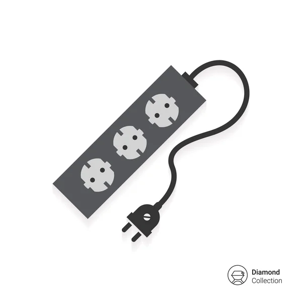 Power extension cord — Stock Vector