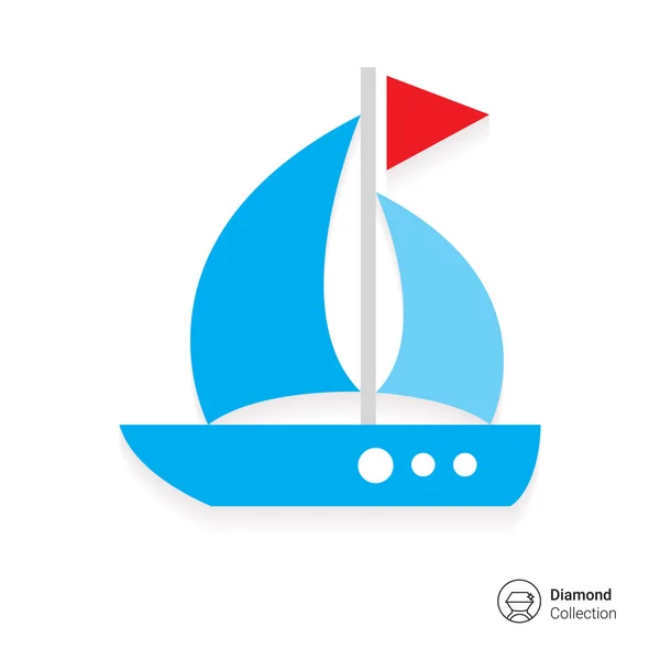 Buque de vela — Vector de stock