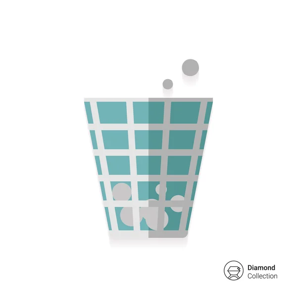 Wastepaper basket — Stock Vector