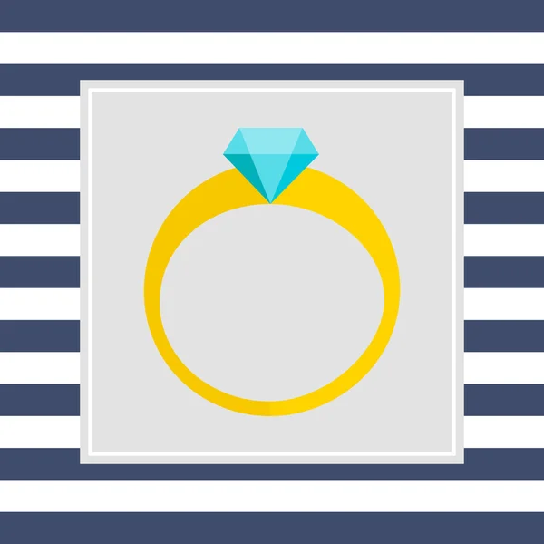 Diamond ring — Stock Vector