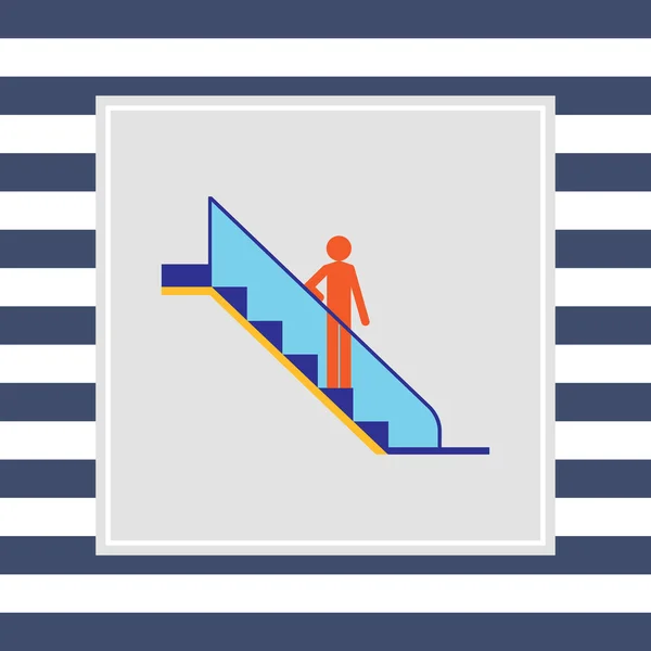 Ícone escada rolante —  Vetores de Stock