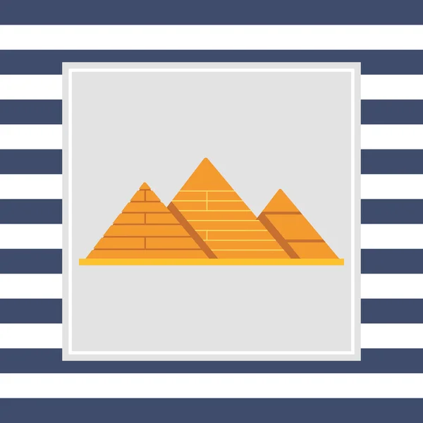 Giza piramitleri simgesi — Stok Vektör