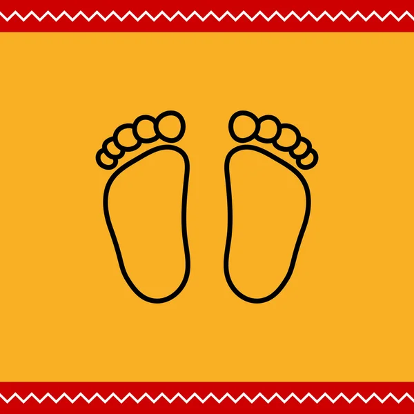 Baby voetafdrukken — Stockvector