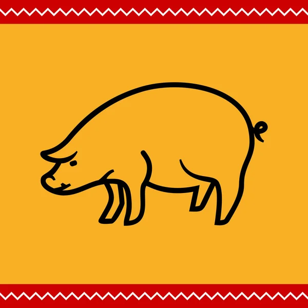 Pig icon — Stock Vector