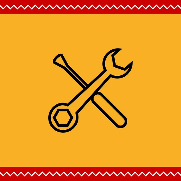 Spanner y destornillador — Vector de stock