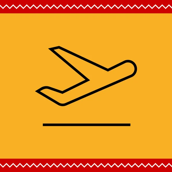 Despegando del avión — Vector de stock