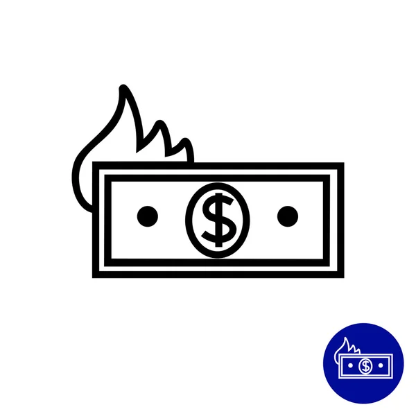 お金を燃焼 — ストックベクタ