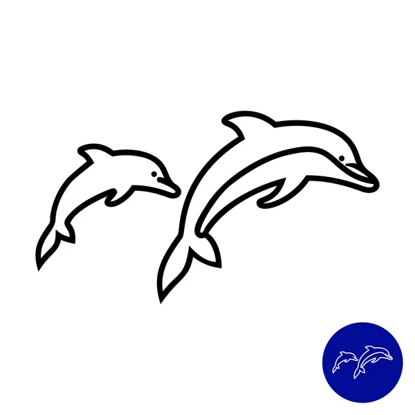 Dolphins icon — Stock Vector