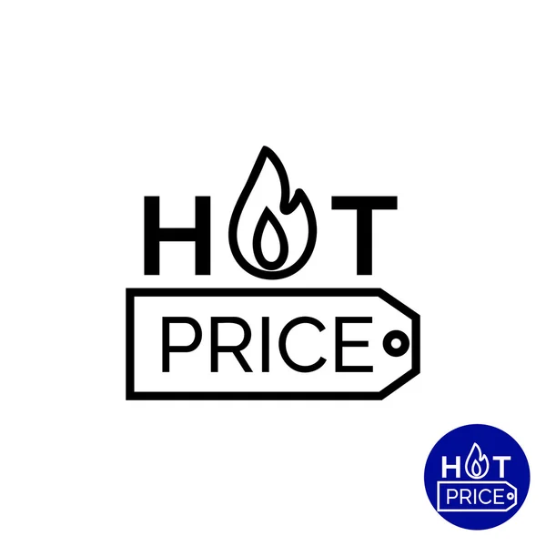Etiqueta de precio caliente — Vector de stock