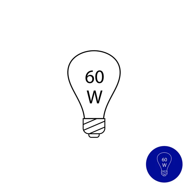 60w의 전구 — 스톡 벡터