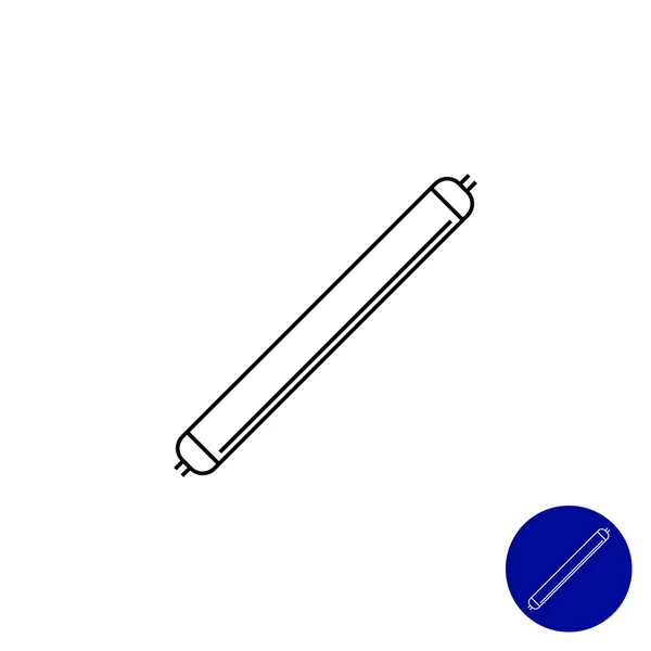 Lysande tube lampa — Stock vektor