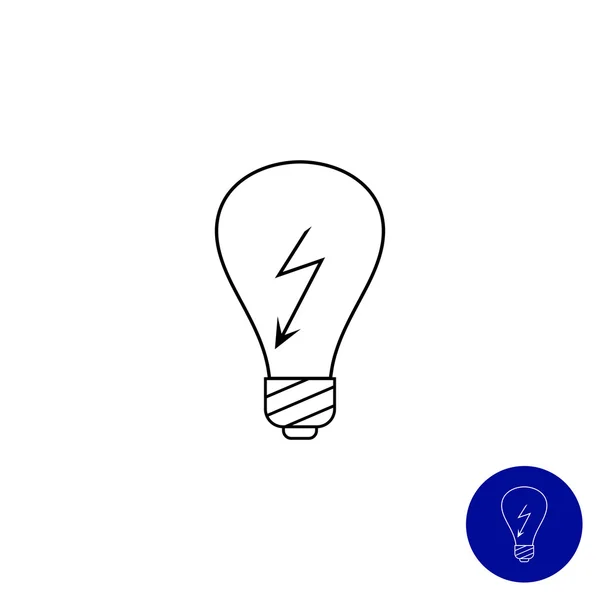 Glödlampa med högspänning skylt — Stock vektor