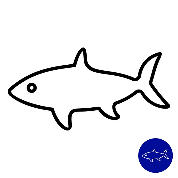 Köpekbalığı simgesi — Stok Vektör