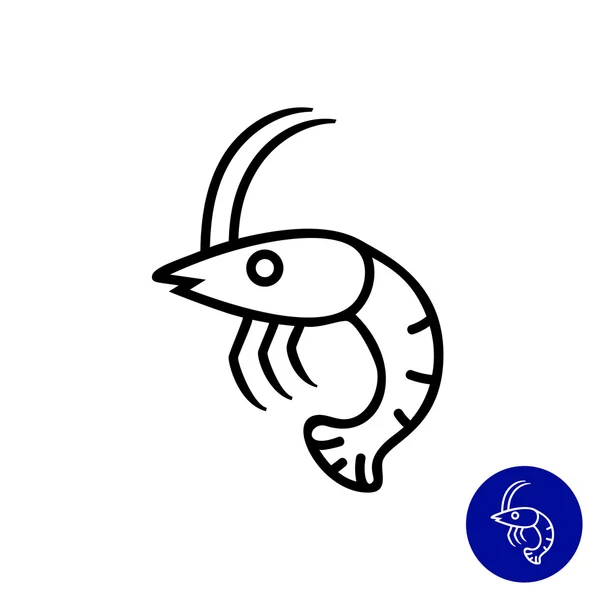 Icono de camarones — Vector de stock