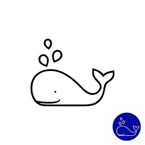 Китовая икона — стоковый вектор