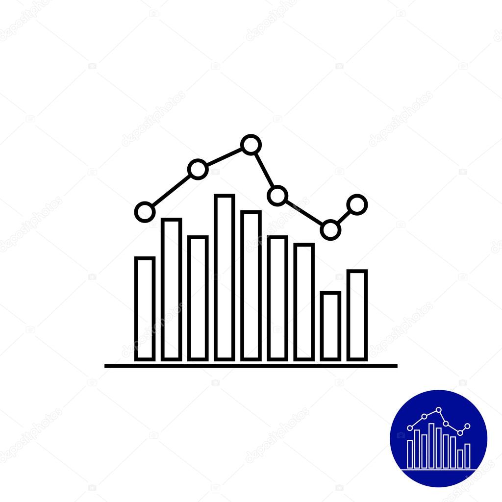 Bar chart with graph