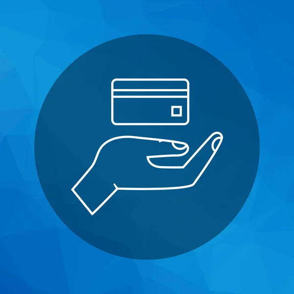 Karta kredytowa na dłoni — Wektor stockowy