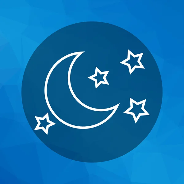 Luna y estrellas — Vector de stock