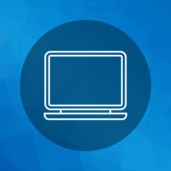 Opengeklapte laptop pictogram — Stockvector