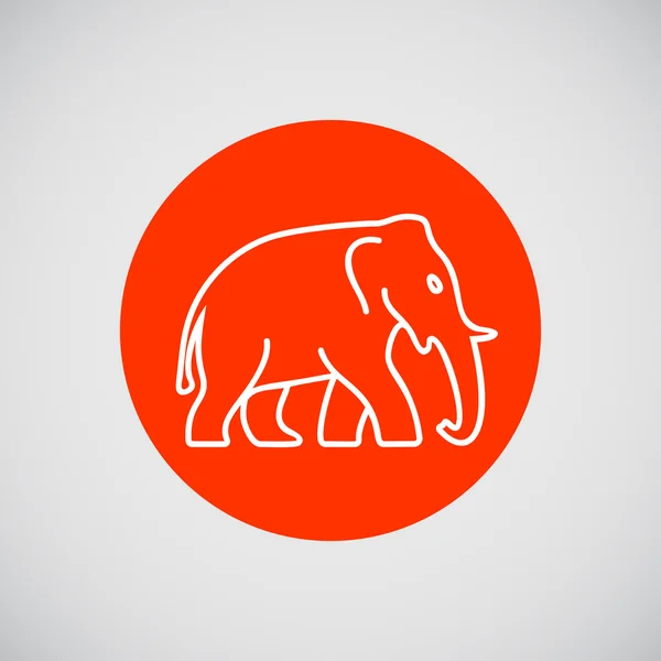 Elefante icono — Vector de stock