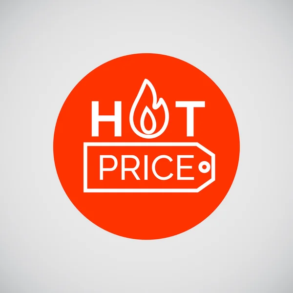 Etiqueta de precio caliente — Vector de stock