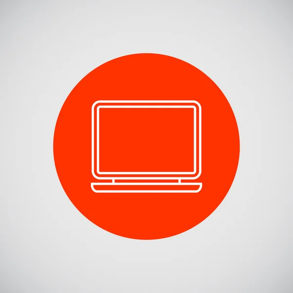 Apri l'icona del laptop — Vettoriale Stock