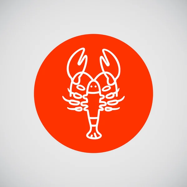 Ikon Lobster - Stok Vektor